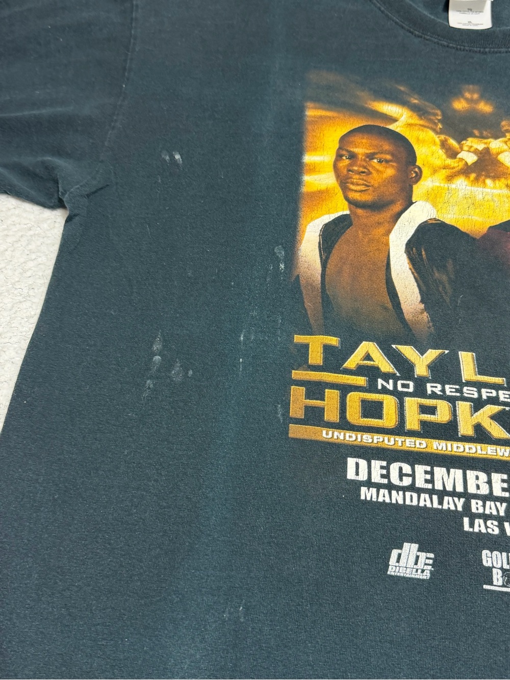 Vintage Hopkins Vs Taylor Middleweight Boxing Tee Championship T-Shirt: XL - Picture 4 of 6